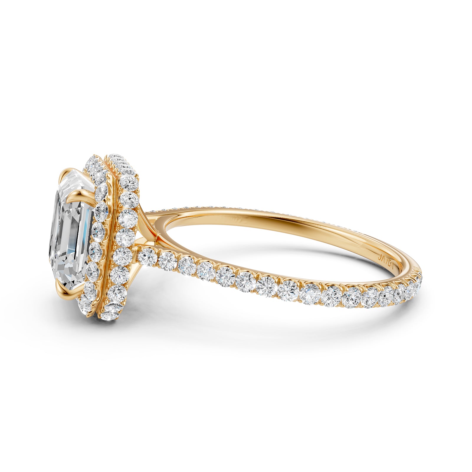 Double Halo Lab Grown Diamond Engagement Ring IGI Certified 2.53 Ctw.